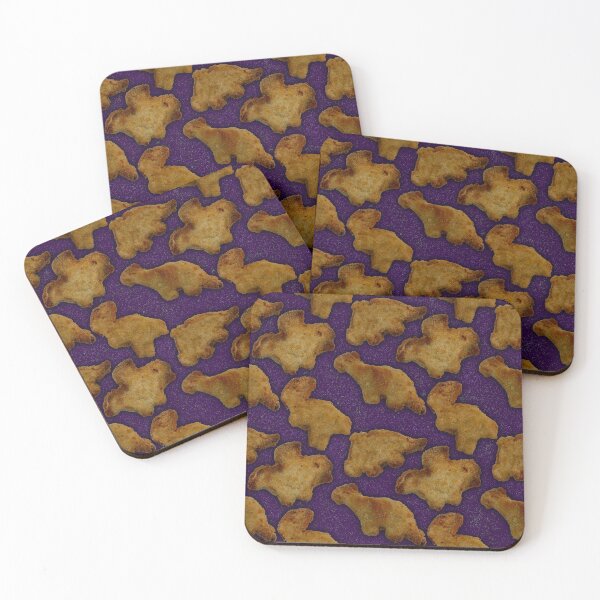 Item preview, Dinosaur nugget seamless pattern purple designed and sold by Paintbrushbetty.