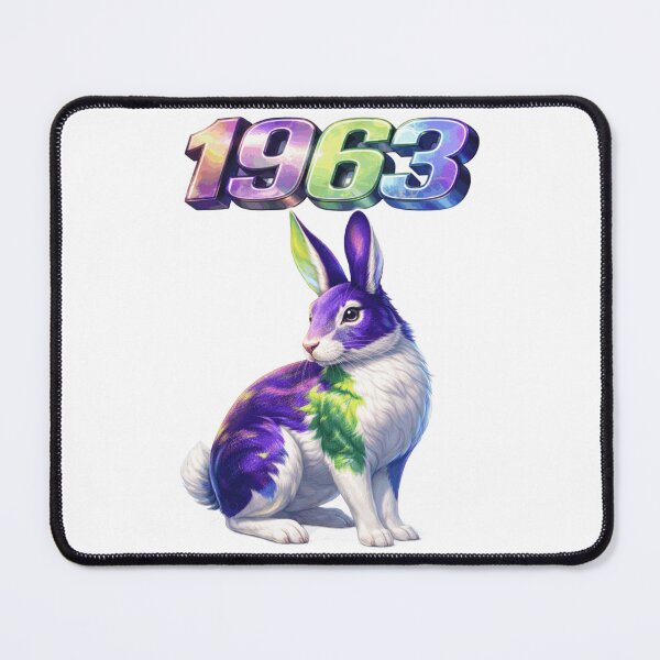 Item preview, 1963YearoftheRabbitEasternZodiacPeaceHarmonyDesign designed and sold by AlexLineArt.