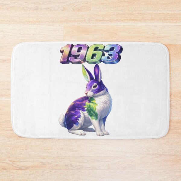 Item preview, 1963YearoftheRabbitEasternZodiacPeaceHarmonyDesign designed and sold by AlexLineArt.