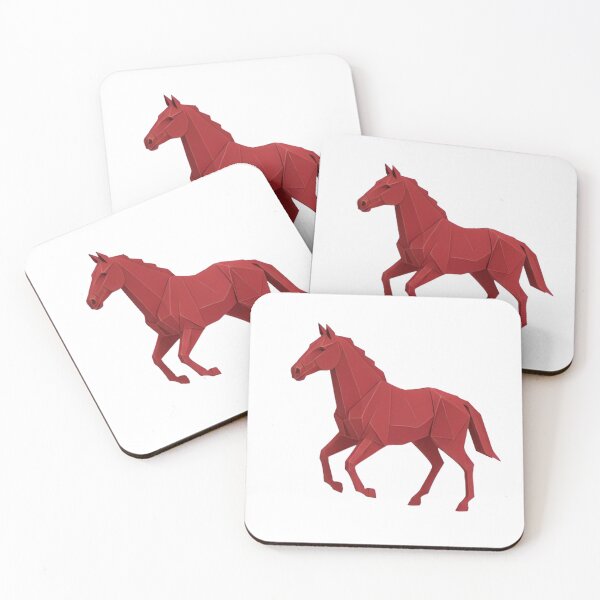 Item preview, Red Origami Horse Paper Craft Minimalist Lunar New Year designed and sold by ARTReMi.