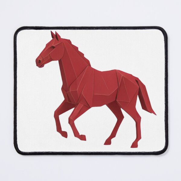 Item preview, Red Origami Horse Paper Craft Minimalist Lunar New Year designed and sold by ARTReMi.
