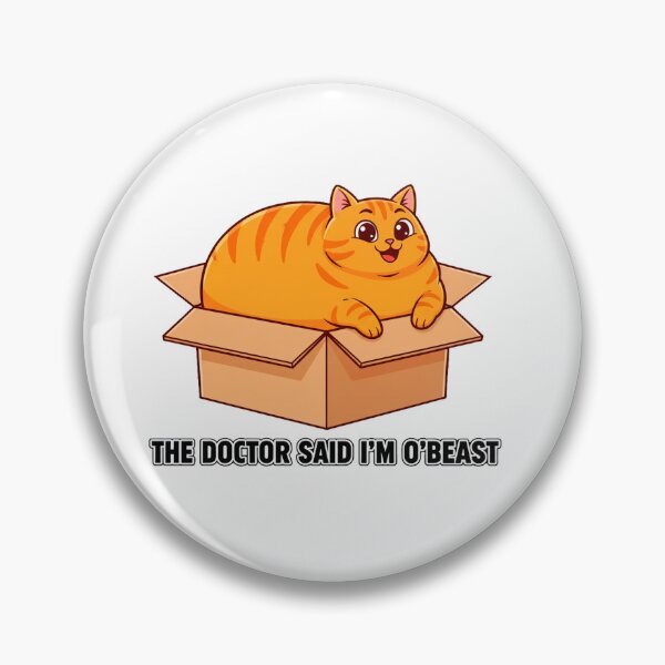 Item preview, Orange Cat The Doctor Said I’m O’BEAST – Funny Chubby Cat in a Box designed and sold by C3J7.