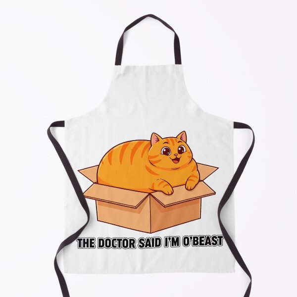 Item preview, Orange Cat The Doctor Said I’m O’BEAST – Funny Chubby Cat in a Box designed and sold by C3J7.