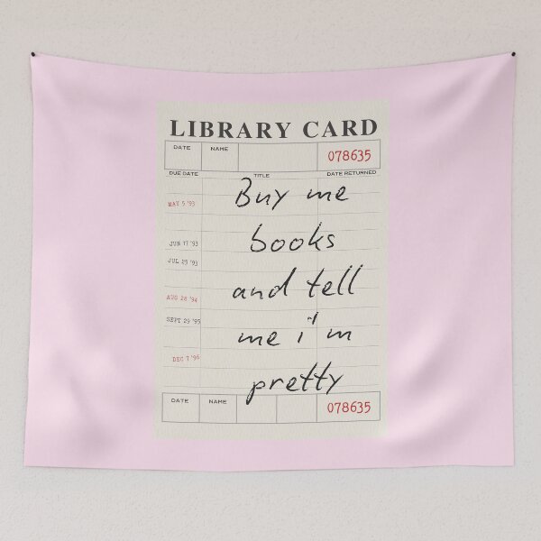 Item preview, Retro Vintage Library Card Pink Aesthetic designed and sold by SaltedBeachPaperie.