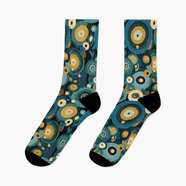 Item preview, Teal & Gold Klimt-Inspired Spiral Pattern | Art Nouveau Vienna Secession designed and sold by Ewa Miller.