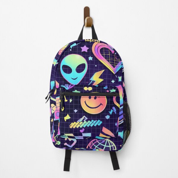 Item preview, Y2K Neon Aesthetic Pattern – Retro Cyber Icons & Rainbow Vibes designed and sold by MiSC Studio.