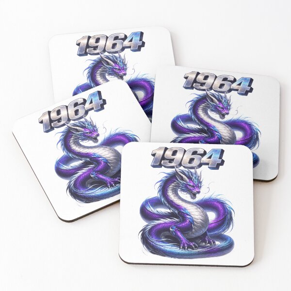 Item preview, 1964YearoftheDragonEasternZodiacPowerStrengthDesign designed and sold by AlexLineArt.