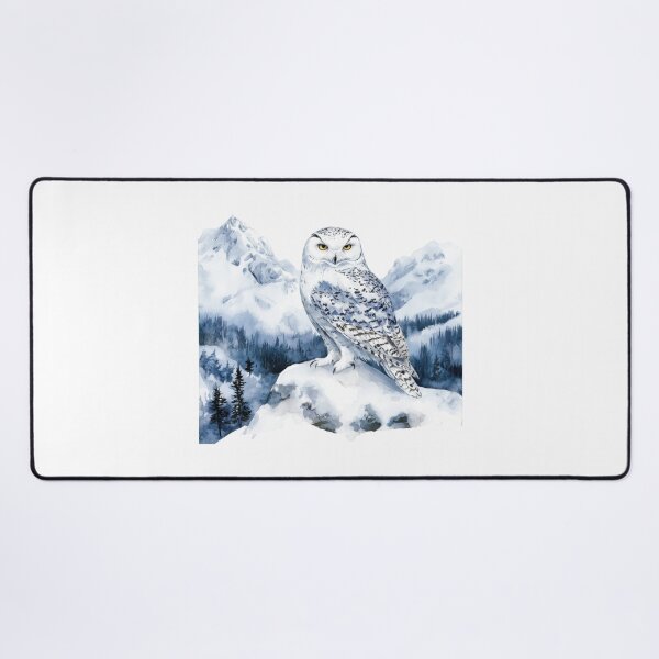 Item preview, Snowy Owl Perched on Arctic Mountain Peak designed and sold by CharlieDesings.