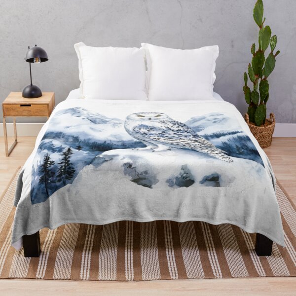 Item preview, Snowy Owl Perched on Arctic Mountain Peak designed and sold by CharlieDesings.