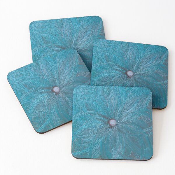 Artikelvorschau, Flower Abyss – Tiefblaues, metallisch gebürstetes Acryl entworfen und verkauft von CandelaRui.