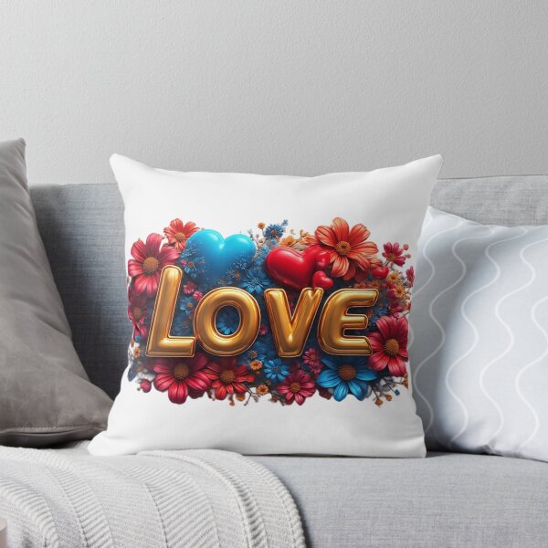 Item preview, Vibrant 3D Love Typography with Floral Accents designed and sold by newvisionart191.