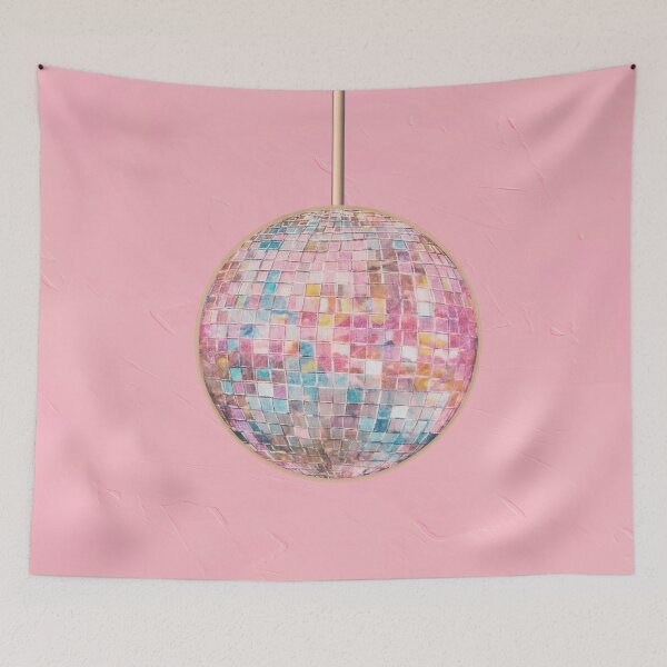 Item preview, Pastel Disco Ball Pink Aesthetic Vibes designed and sold by SaltedBeachPaperie.
