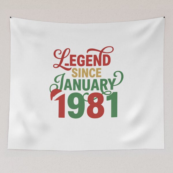 Item preview, Legend Since January 1981 T-Shirt, Funny 1981 Birthday Shirt Gift, Retro Legend Born January Graphic Tee for Men Women designed and sold by HappiSmiles.