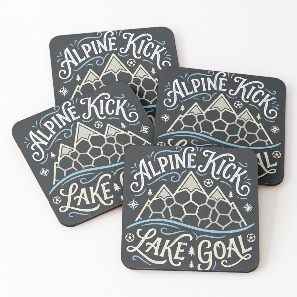 Item preview, Alpine Kick Lake Goal – Mountain Soccer Design designed and sold by HappySproutArt.