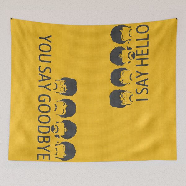Item preview, You Say Goodbye I Say Hello Typography designed and sold by SaltedBeachPaperie.