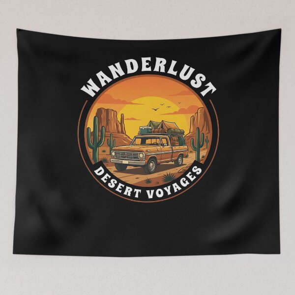Item preview, WANDERLUST DESERT VOYAGES – Explore & Adventure Quote for Travelers designed and sold by Axivra.