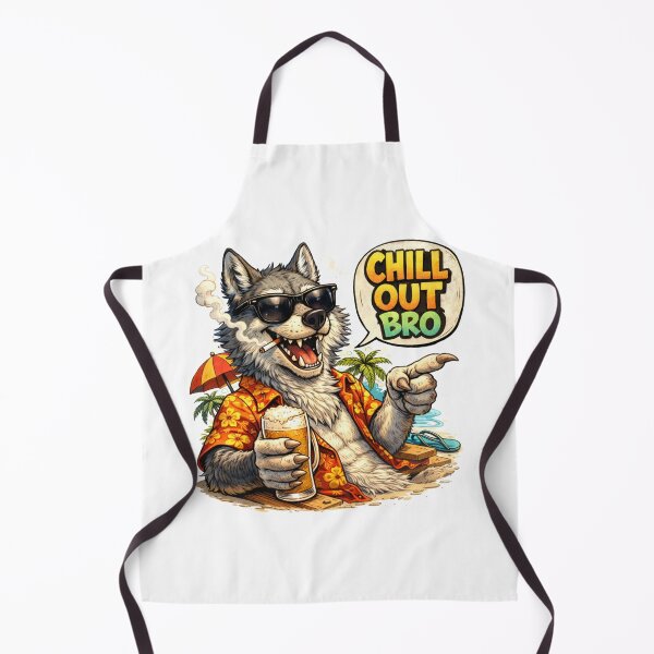 Item preview, #CHILL OUT BRO WOLF designed and sold by TIPOTENIOS.
