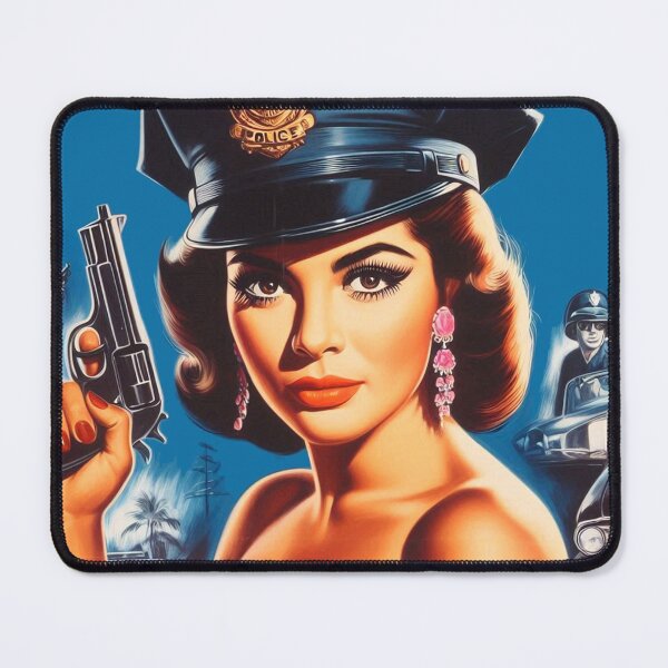 Item preview, Vintage Hot Policewoman designed and sold by PulpVintage.