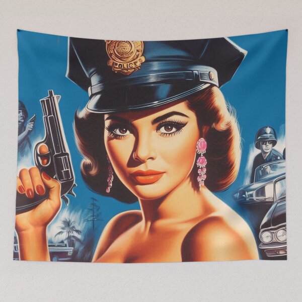 Item preview, Vintage Hot Policewoman designed and sold by PulpVintage.
