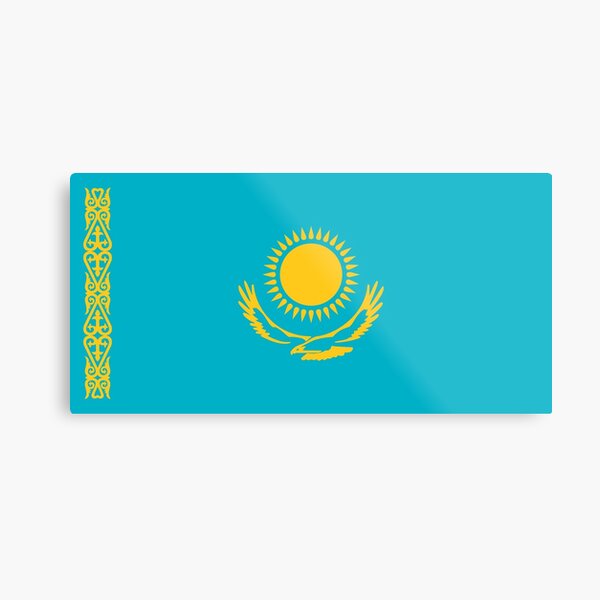 Kazakhstan Flag- Show your love for Kazakhstan! Metal Print