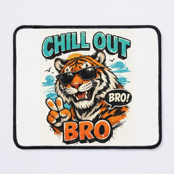 Item preview, #CHILL OUT BRO TIGER designed and sold by TIPOTENIOS.