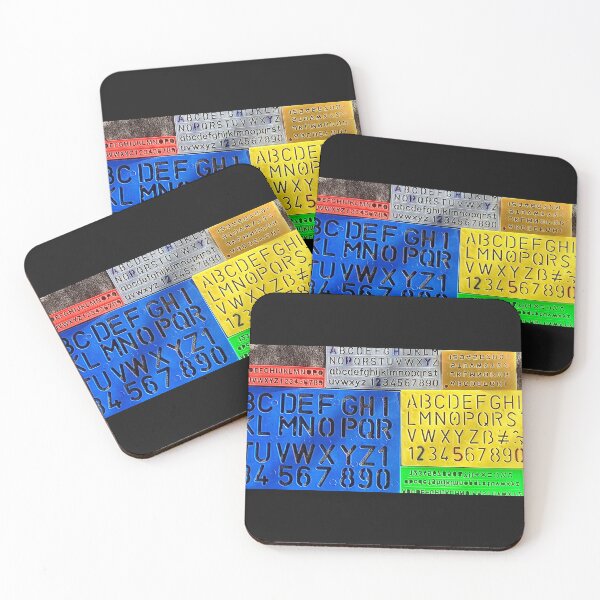 Item preview, Retro Plastic Lettering Stencils – Multicolor Font Templates designed and sold by Lawn073.