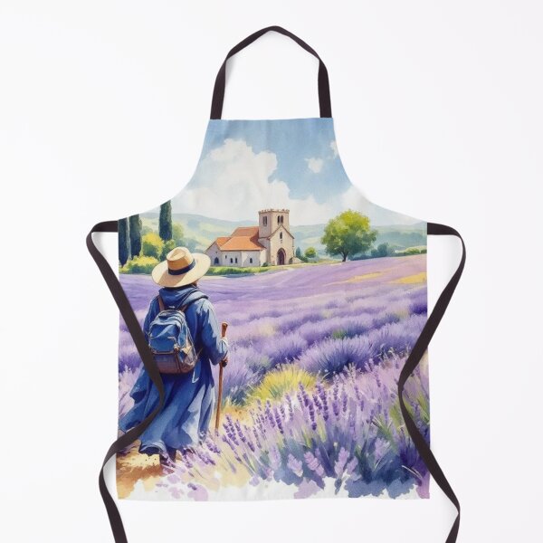 Item preview, Pilgrim crossing a lavender field (Provence) designed and sold by jefboutique6150.