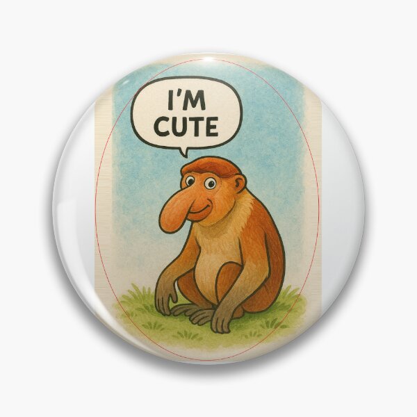Item preview, #I'M CUTE proboscis monkey designed and sold by TIPOTENIOS.