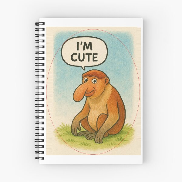 Item preview, #I'M CUTE proboscis monkey designed and sold by TIPOTENIOS.