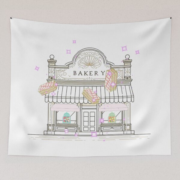 Item preview, Magical Bakery Illustration – Dreamy Cake Shop with Floating Desserts designed and sold by Sugar Wisdom .