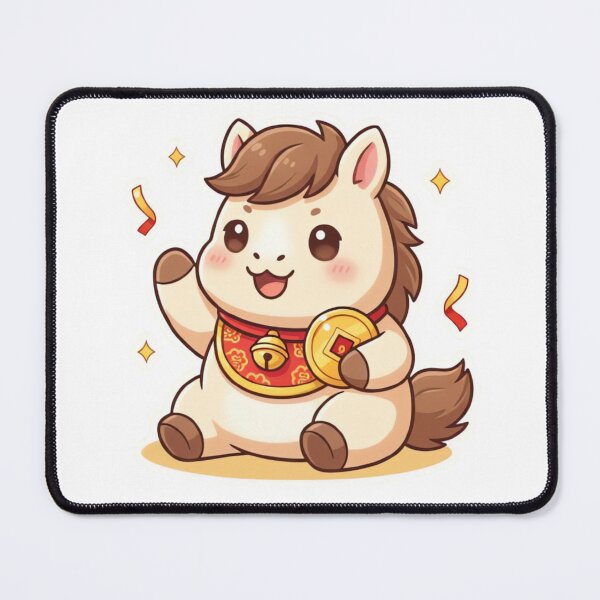 Item preview, Lucky Beckoning Horse Maneki Neko Style Good Fortune designed and sold by ARTReMi.