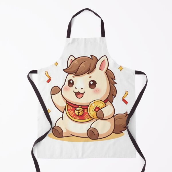 Item preview, Lucky Beckoning Horse Maneki Neko Style Good Fortune designed and sold by ARTReMi.