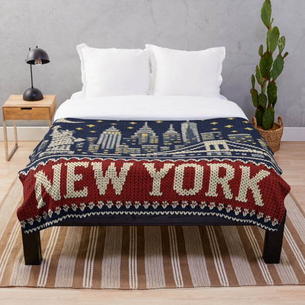 Item preview, New York City Skyline – Retro Ugly Christmas Sweater Design designed and sold by Mauswohn.