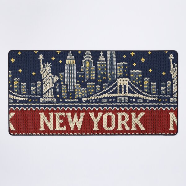 Item preview, New York City Skyline – Retro Ugly Christmas Sweater Design designed and sold by Mauswohn.