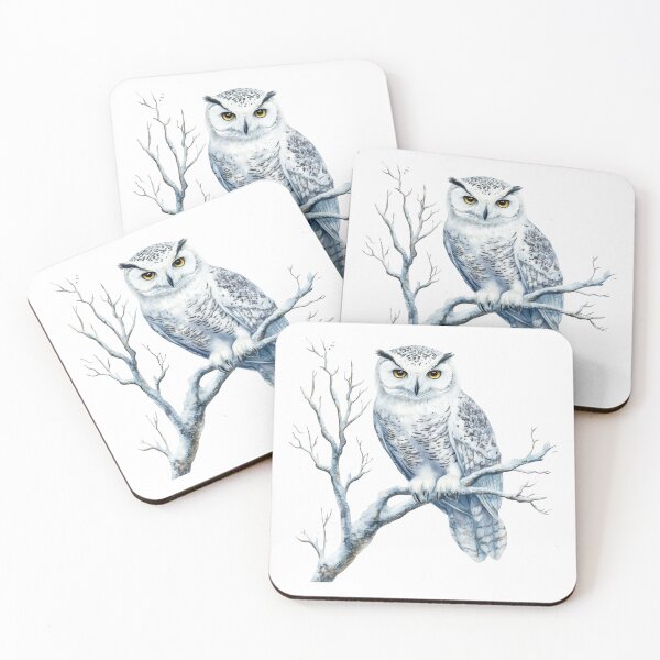 Item preview, Majestic Snowy Owl Perched on a Winter Branch designed and sold by CharlieDesings.