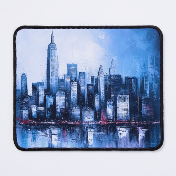 Item preview, NYC Skyline – Blue Drift Monochrome Fusion designed and sold by SkylineVistas Designs.