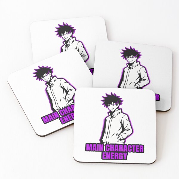 Item preview, Main Character Energy - Cool Purple Anime Boy Sticker Art designed and sold by MugenAnime.