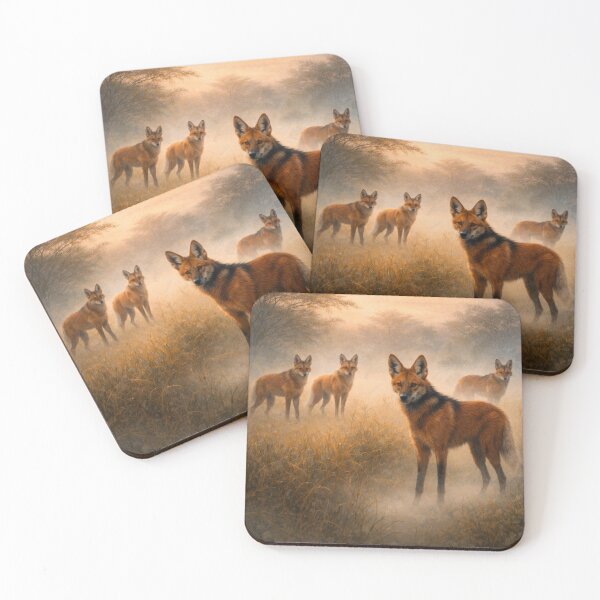Item preview, Manada de lobos de crin – Fantasmas del Cerrado designed and sold by GeoWild Designs.