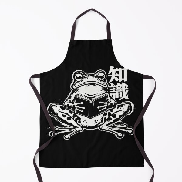 Item preview, Wise Frog Reader – Black and White Kanji Art designed and sold by PixelSkull83.