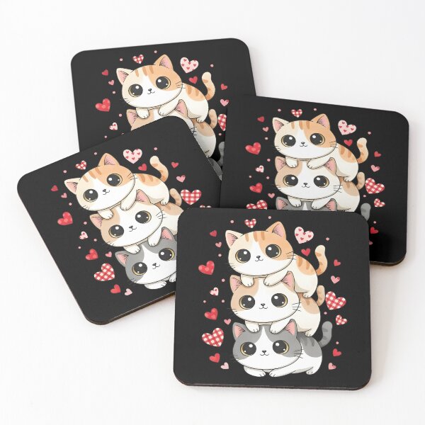 Item preview, Stacked Cats Valentines Day Love designed and sold by MerchDeviant.