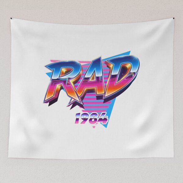 Item preview, "RAD 1984" Retro Aesthetic Design | 80s Vintage Style Art & Decor designed and sold by WHITE FLAME PRINTS.