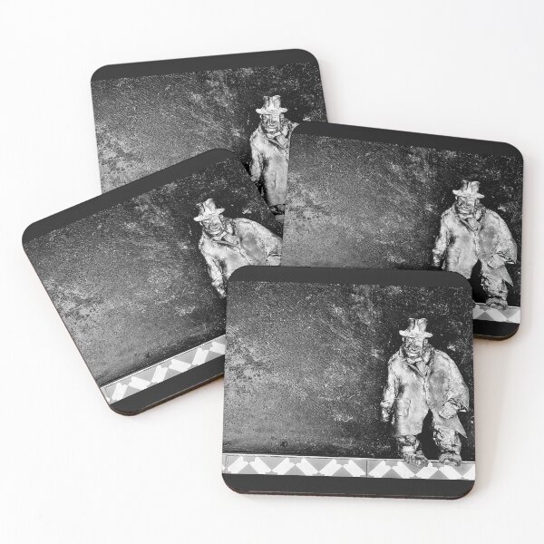 Item preview, Whimsical Metal Gentleman on Textured Wall – Urban Sculpture Art designed and sold by Lawn073.