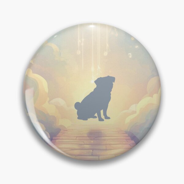 Item preview, Blue Rainbow Bridge Pug Watercolor – Pet Memorial Art designed and sold by Esterlane.