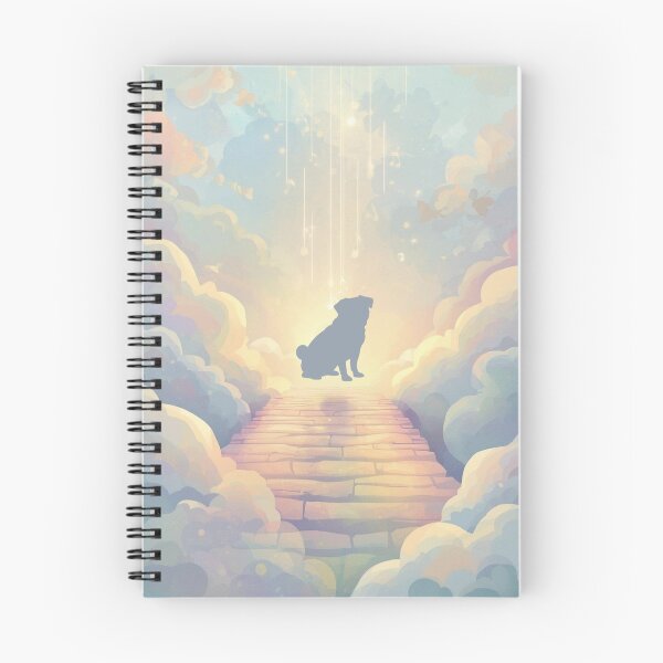 Item preview, Blue Rainbow Bridge Pug Watercolor – Pet Memorial Art designed and sold by Esterlane.