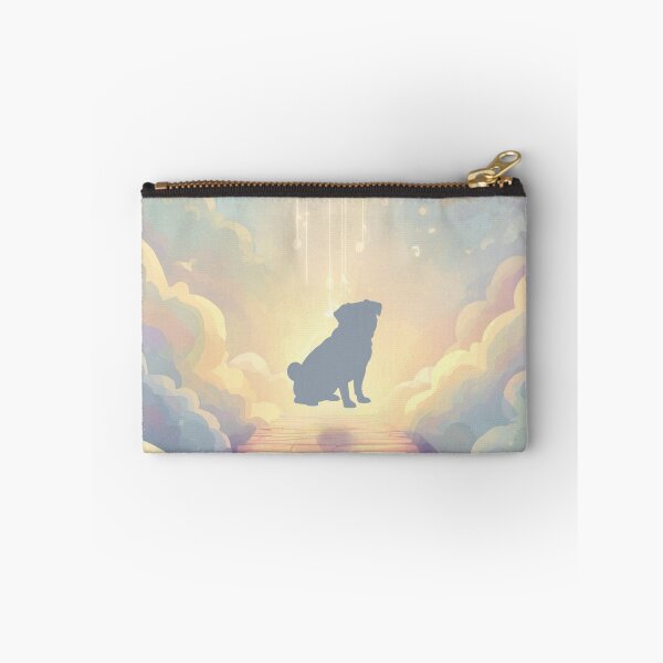 Item preview, Blue Rainbow Bridge Pug Watercolor – Pet Memorial Art designed and sold by Esterlane.