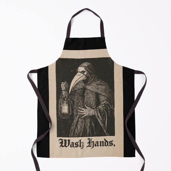 Item preview, Plague Doctor Wash Your Hands - Medieval Woodcut designed and sold by ThePromptStudio.