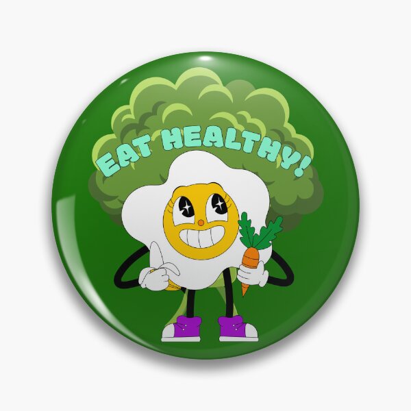 Artikelvorschau, Eat Healthy Broccoli Character-Cute Funny Vegetable Cartoon Design. entworfen und verkauft von LunaPrintCo.