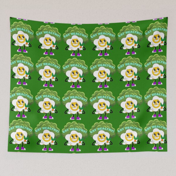 Item preview, Eat Healthy Broccoli Character-Cute Funny Vegetable Cartoon Design. designed and sold by LunaPrintCo.