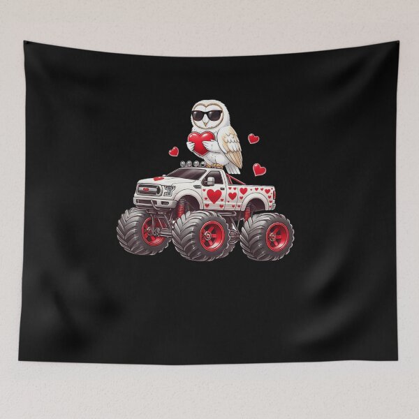 Item preview, Valentine Monster Truck Owl Lover designed and sold by salmzouriart.
