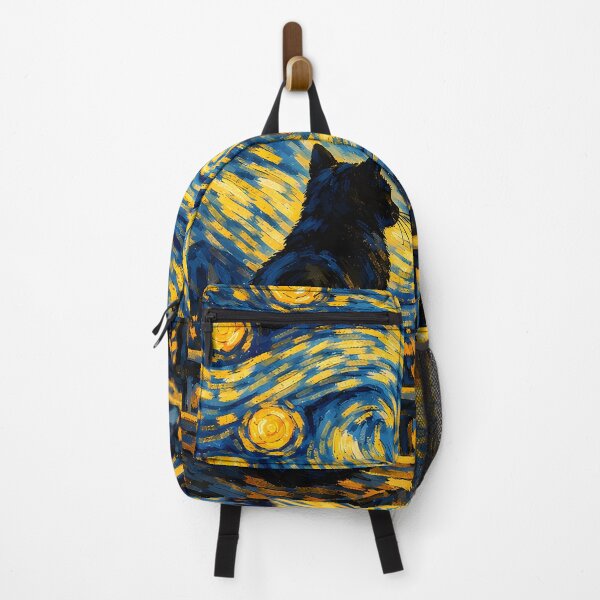 Item preview, Starry Night Cat - Van Gogh Inspired Artistic Black Cat designed and sold by etuvibes.